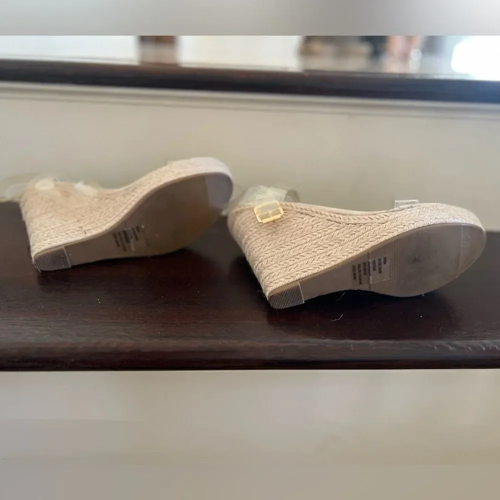 Clear Strap Wedges - Like New